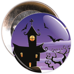 Spooky House Halloween Badge