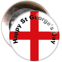 Happy St George's Day Badge