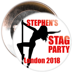Pole Dancer Stag Party Badge