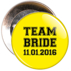 Customisable Yellow Team Bride Hen Night Badge