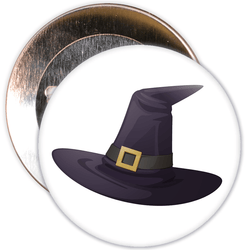 Witch Hat Halloween Badge