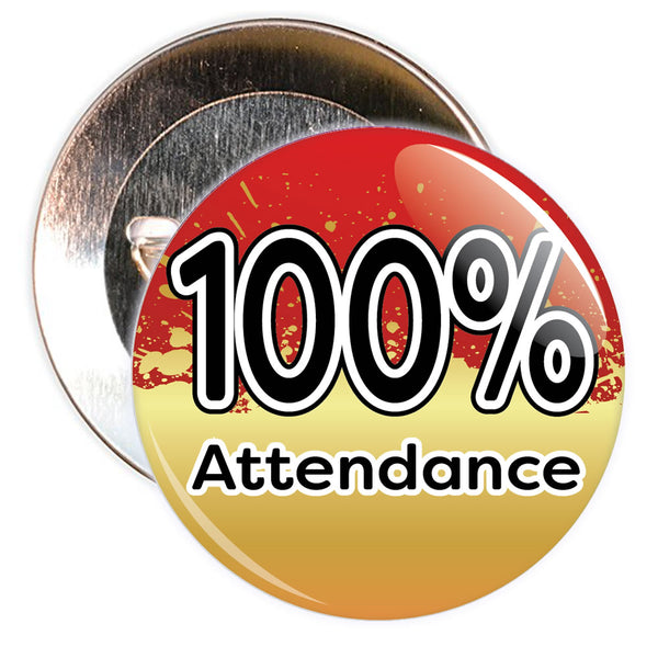 100% Attendance Badge Bucket