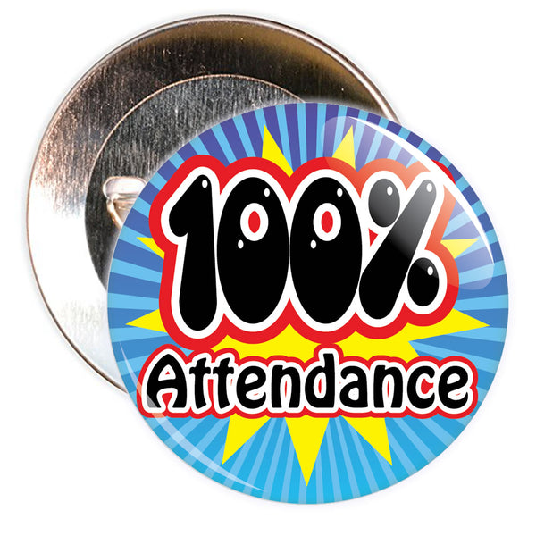 100% Attendance Badge Bucket