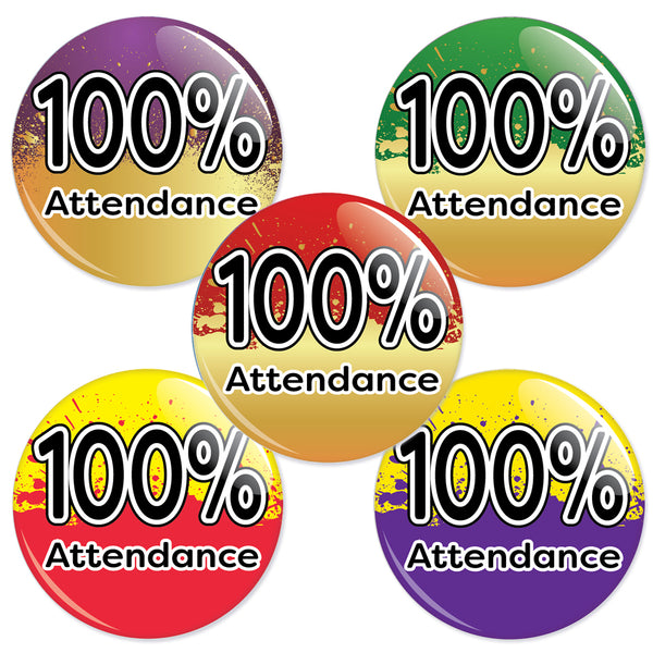 100% Attendance Badge Bucket