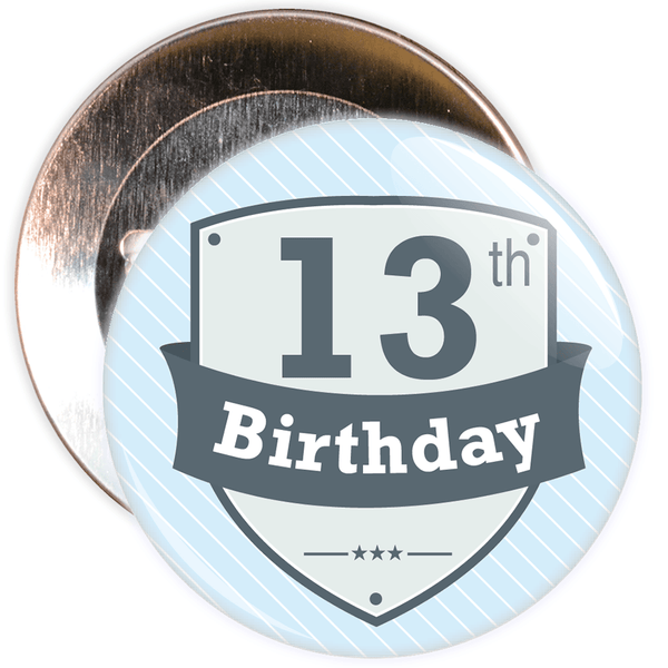 Vintage Retro 13th Birthday Badge