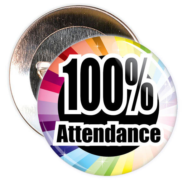 100% Attendance Badge Bucket