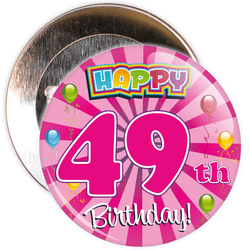 49th Birthday Badge