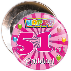 51st Birthday Badge