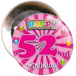 52nd Birthday Badge