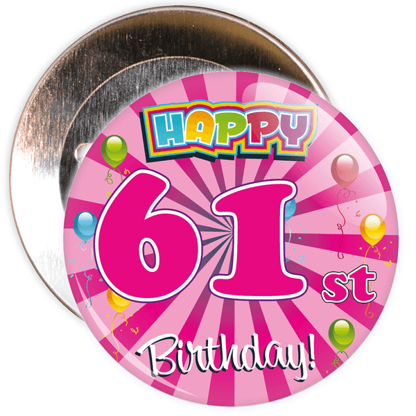 61st Birthday Badge