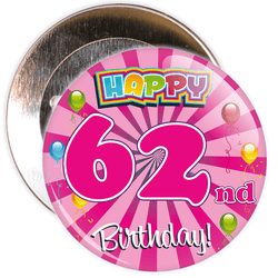 62nd Birthday Badge