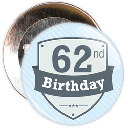 Vintage Retro 62nd Birthday Badge