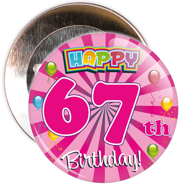 67th Birthday Badge