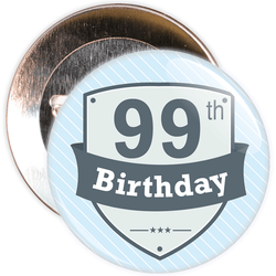 Vintage Retro 99th Birthday Badge