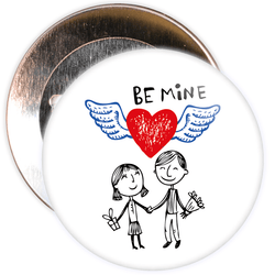 Be Mine Valentine's Day Badge