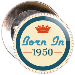 Born in 1950 Birthday Badge