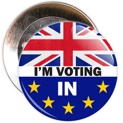 I'm Voting In Brexit European Badge