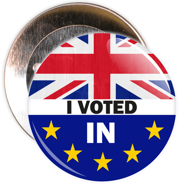 I Voted In Brexit European Badge