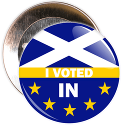I Voted In Scotland European Badge