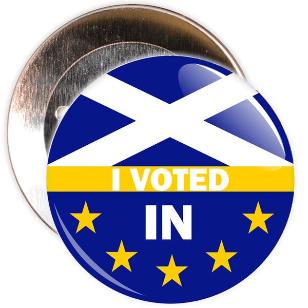 I Voted In Scotland European Badge