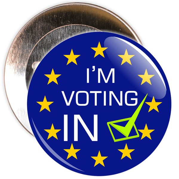 I'm Voting in Brexit European Badge