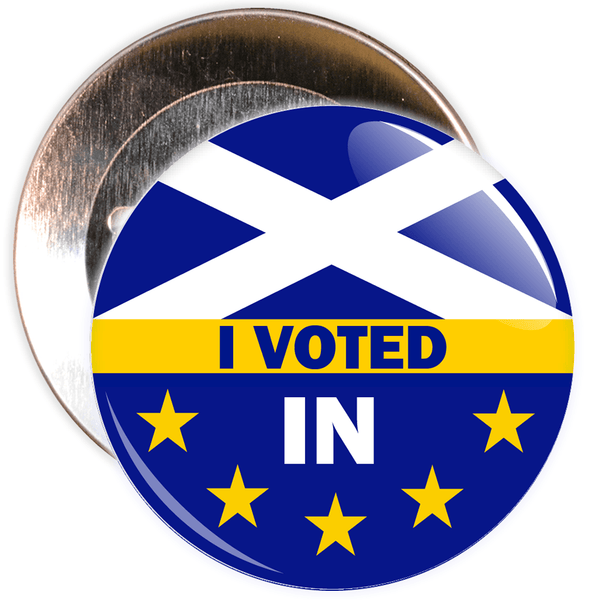 I Voted In Scotland European Badge