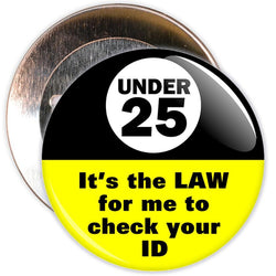 Challenge 25 Badges - Its The Law (yellow)