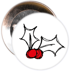 Christmas Holly Badge