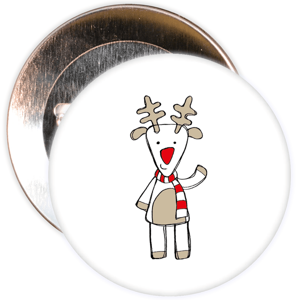 Christmas Reindeer Badge