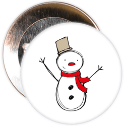 Christmas Snowman Badge