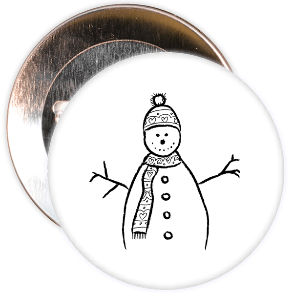 Christmas Snowman Badge
