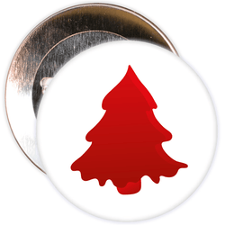 Red Christmas Tree Badge
