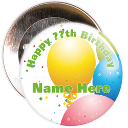 Customisable Birthday Badge