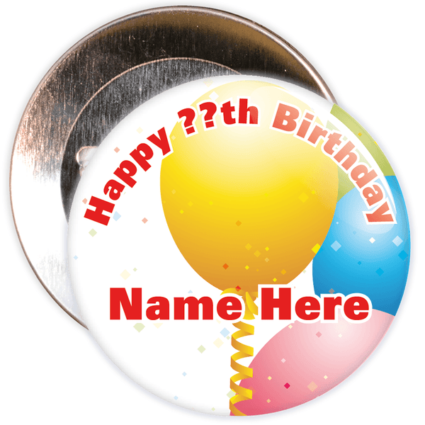 Customisable Birthday Badge