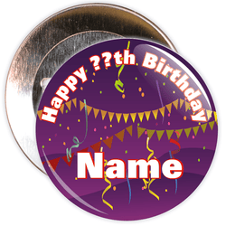 Customisable Birthday Badge
