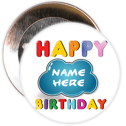 Customisable Birthday Badge
