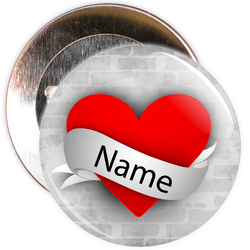 Customisable Scroll Valentine's Day Badge