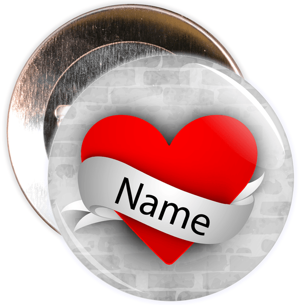 Customisable Scroll Valentine's Day Badge