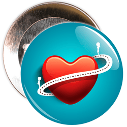 Heart Valentine's Day Badge