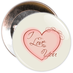 I Love You Heart Valentine's Day Badge