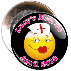 Customisable Emoticon Hen Party Badge