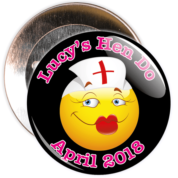 Customisable Emoticon Hen Party Badge