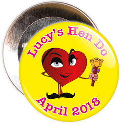 Customisable Emoticon Hen Party Badge