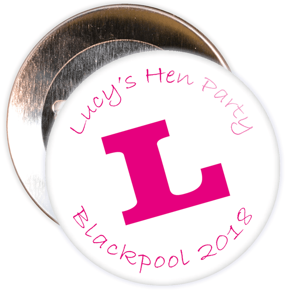 Customisable L Plate Hen Party Badge