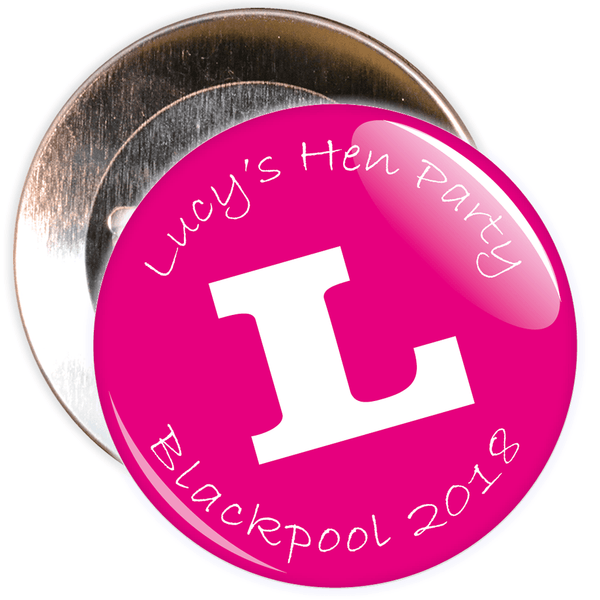 Pink Customisable L Plate Hen Party Badge