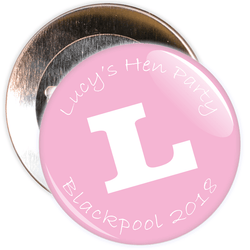 Pink Customisable L Plate Hen Party Badge