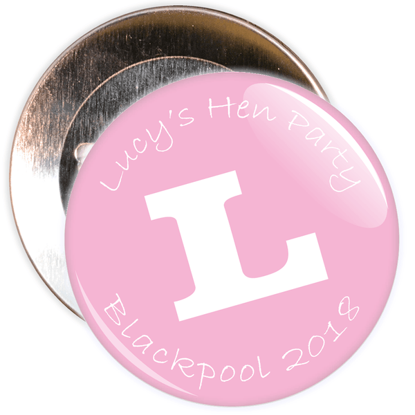 Pink Customisable L Plate Hen Party Badge