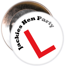 Customisable L Plates Hen Party Badge