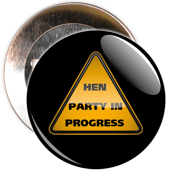 Black Hen Party in Progress Badge