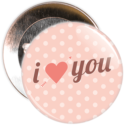 I Love You Heart Valentine's Day Badge